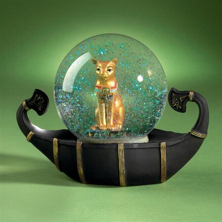 Design Toscano Bastet Cat Goddess of the Nile Water Globe Sculpture QS24081